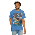 Vibrant Busker T-Shirt, Unisex Graphic Tee, Street Art Inspired Apparel, Casual Wear, Summer Festival Clothing