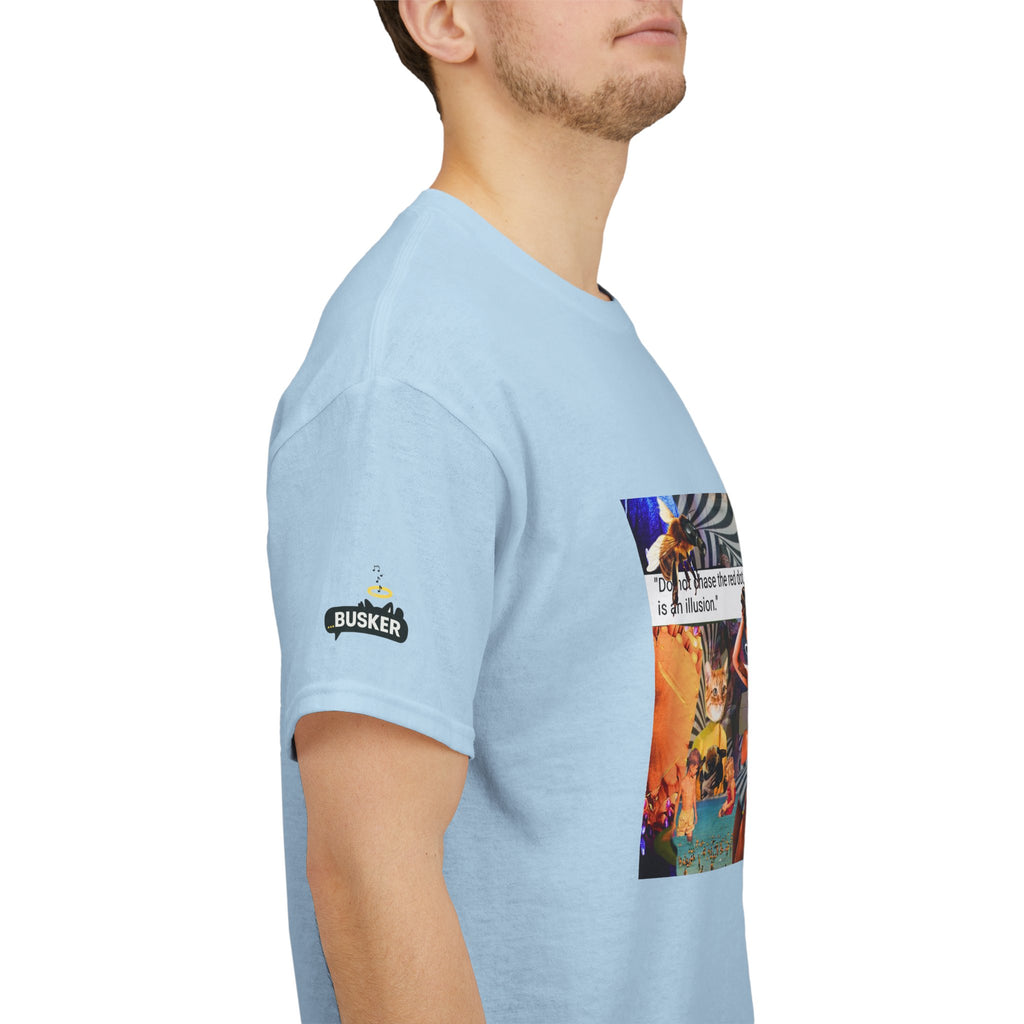 Artistic Unisex Heavy Cotton Tee - Vibrant Busker Design