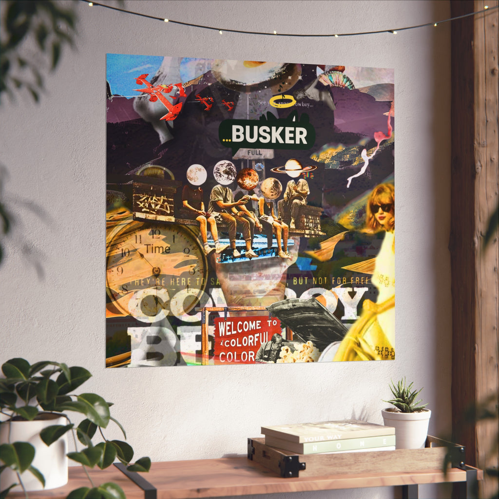 Vibrant Busker Fine Art Poster for Home Decor