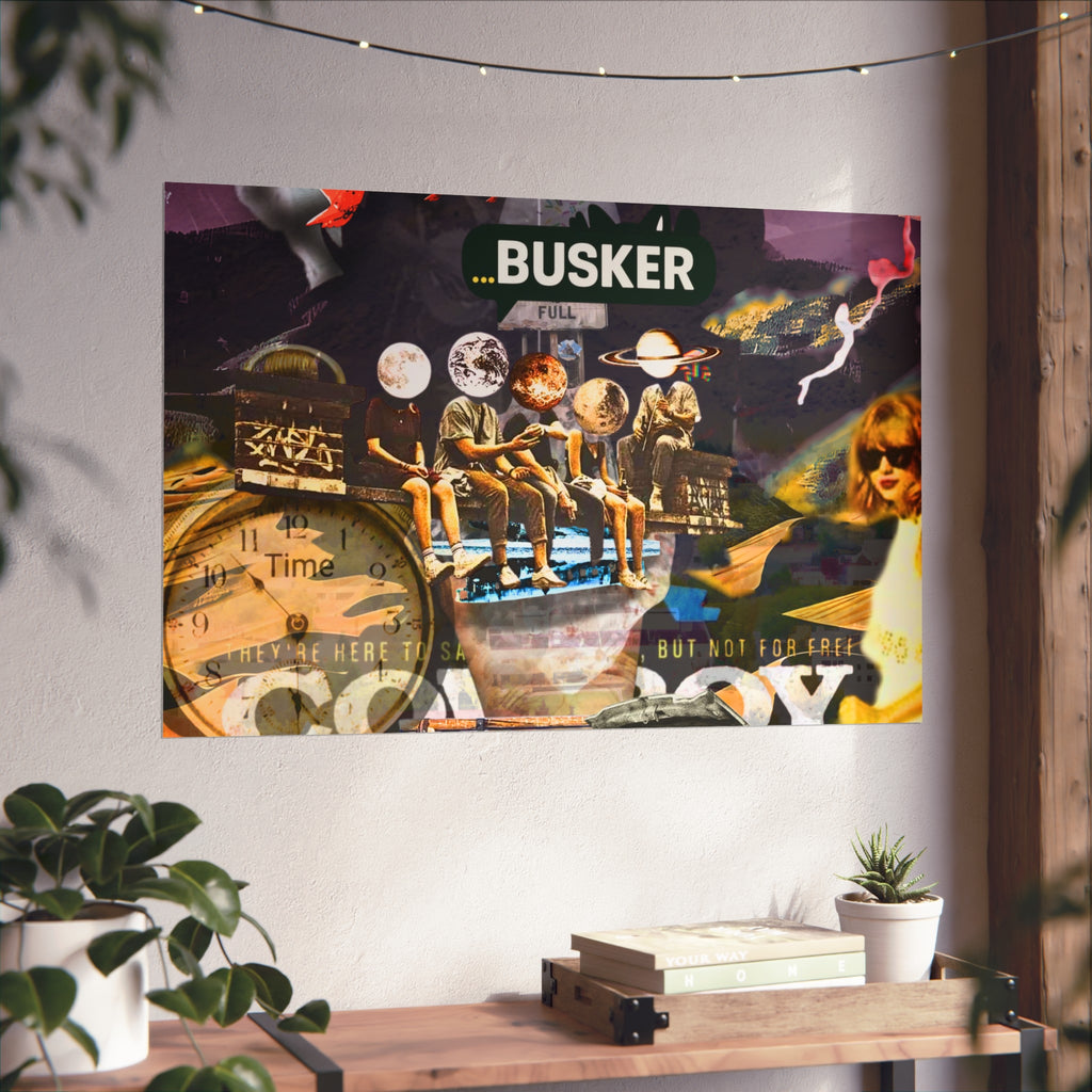 Vibrant Busker Fine Art Poster for Home Decor