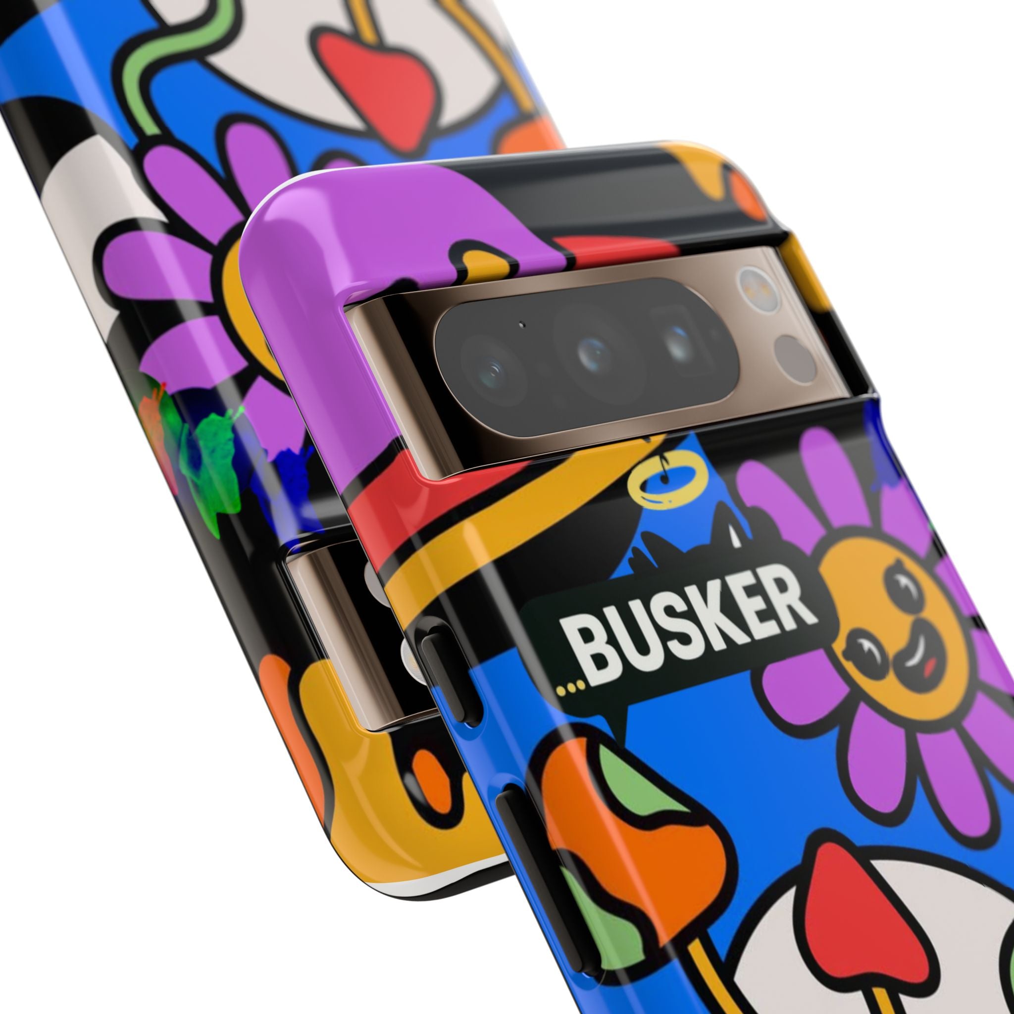 Colorful Phone Case, Cute Phone Accessories, Gift for Music Lovers, Fun Tech Gear, Unique Floral Design Case