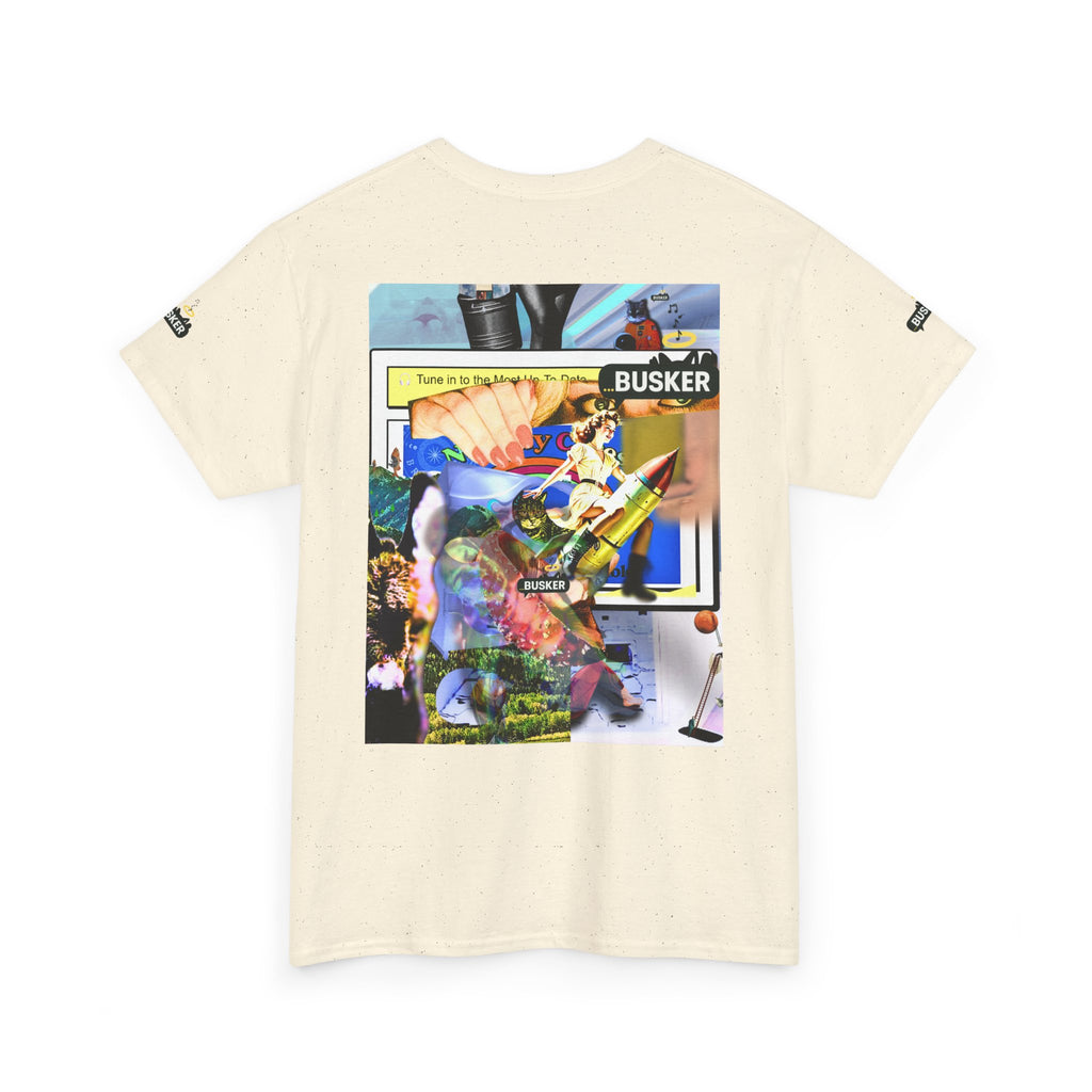 Cool Graphic Unisex Heavy Cotton Tee - 'Busker' Design