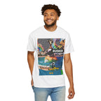 Vibrant Busker T-Shirt, Unisex Graphic Tee, Street Art Inspired Apparel, Casual Wear, Summer Festival Clothing