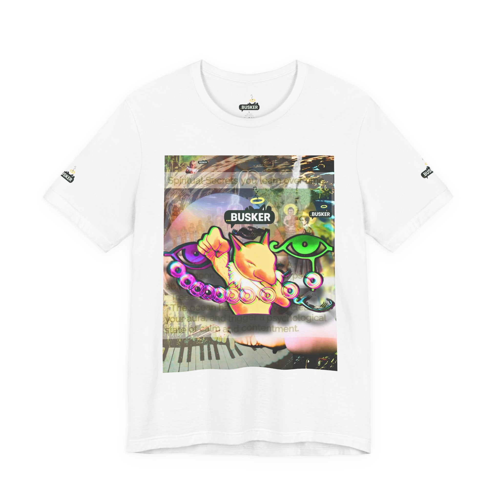 Vibrant Busker Art Tee for Creative Souls