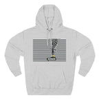 Busker Three-Panel Fleece Hoodie, Striped Design, Unisex Fashion Hoodie, Cozy Gift for Music Lovers, Street Performer Style