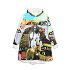 Colorful Unisex Hooded Blanket - Cozy Artful Wear for All Occasions