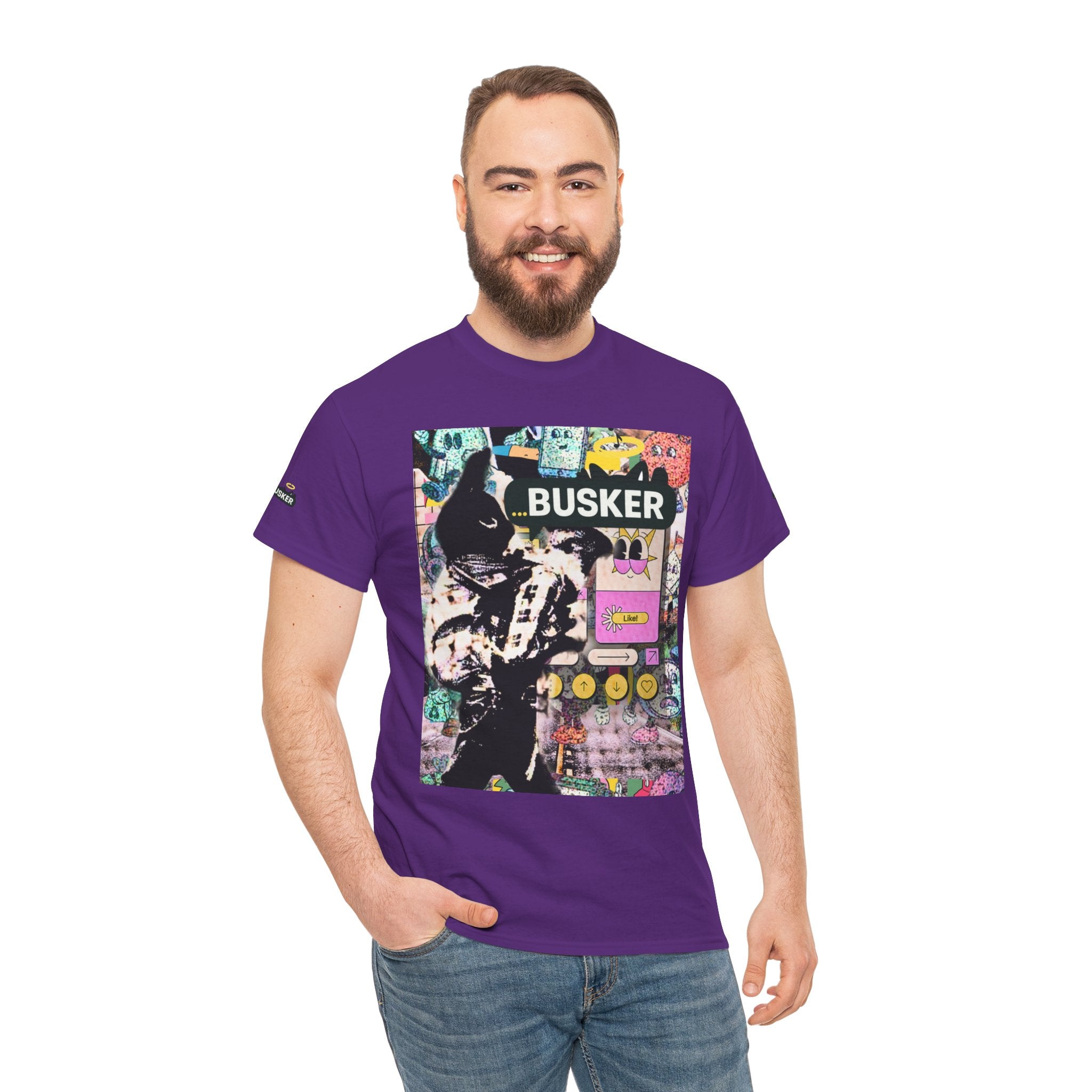 Grunge Art Busker Unisex Heavy Cotton Tee