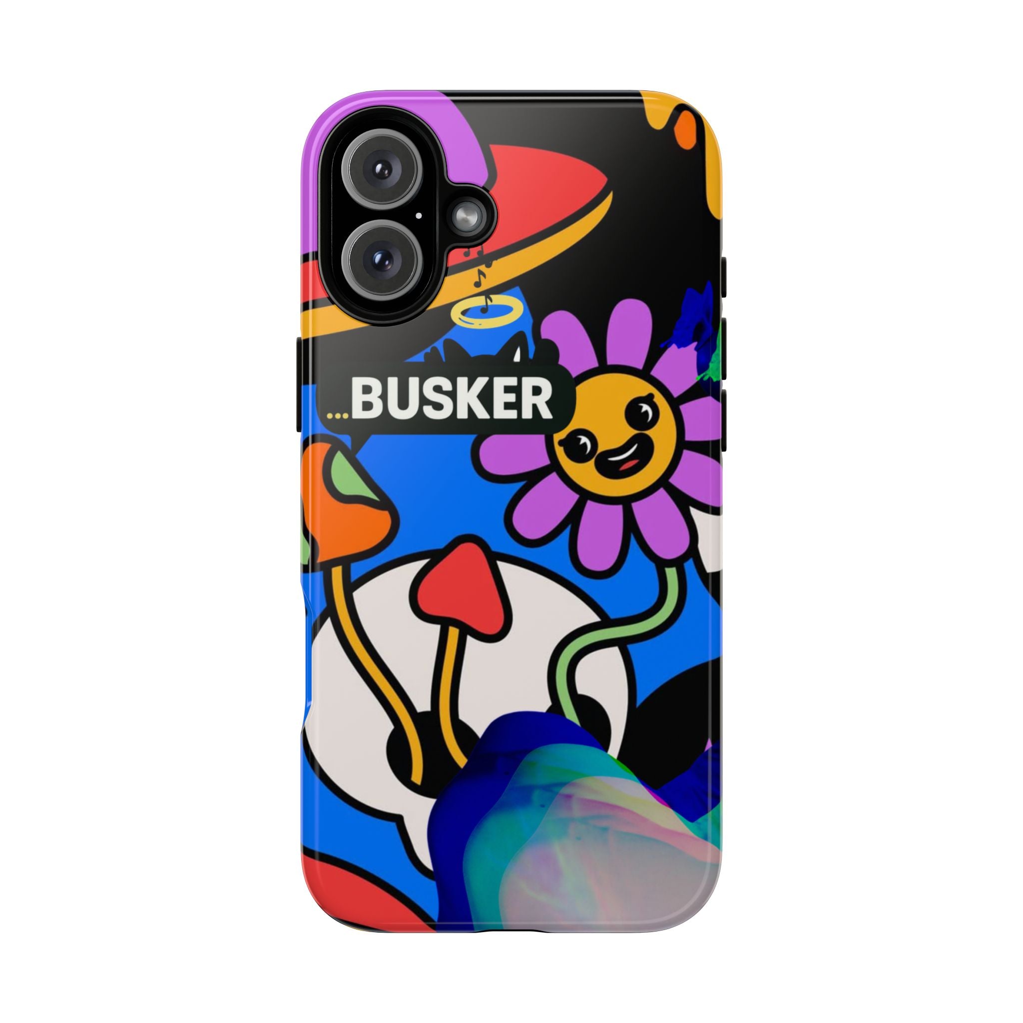 Colorful Phone Case, Cute Phone Accessories, Gift for Music Lovers, Fun Tech Gear, Unique Floral Design Case