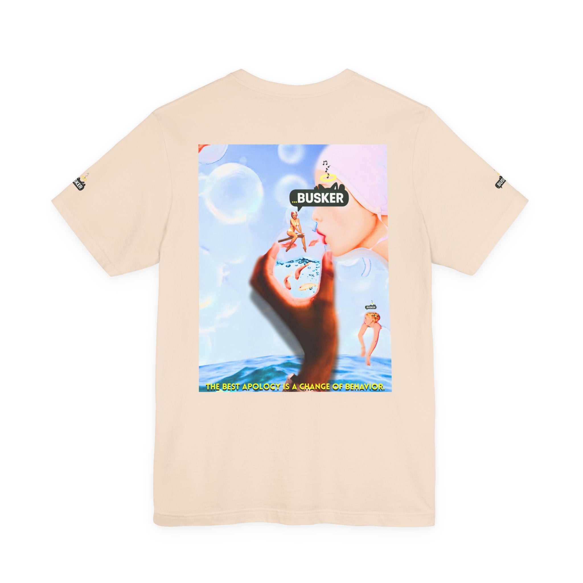 Busker Vibe Unisex Jersey Tee – Colorful Artistic Design for Summer Fun