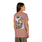 Colorful Youth Short Sleeve Tee - "Busker" Graphic Art Top