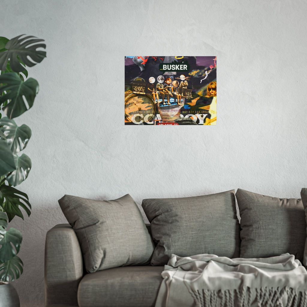 Vibrant Busker Fine Art Poster for Home Decor