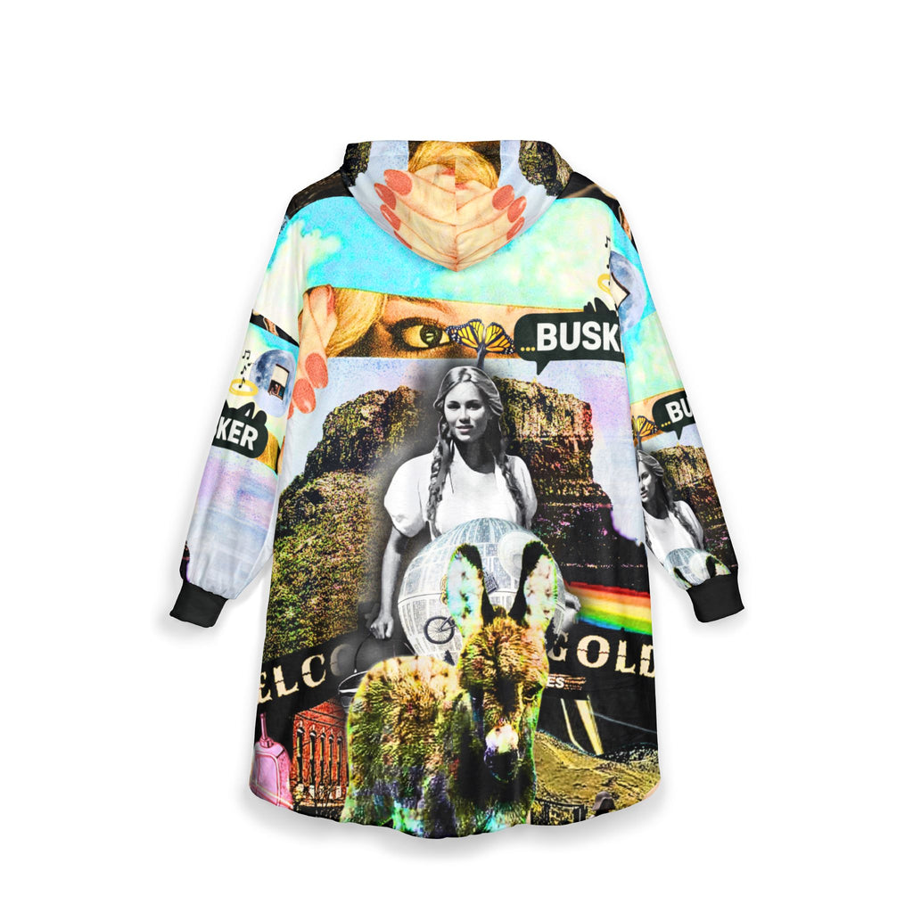 Colorful Unisex Hooded Blanket - Cozy Artful Wear for All Occasions