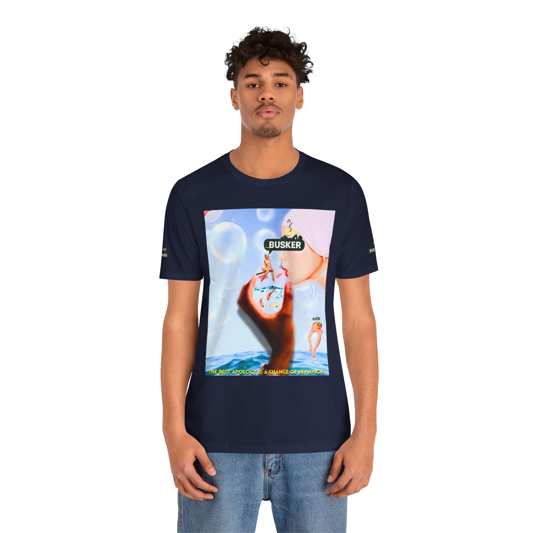 Busker Vibe Unisex Jersey Tee – Colorful Artistic Design for Summer Fun