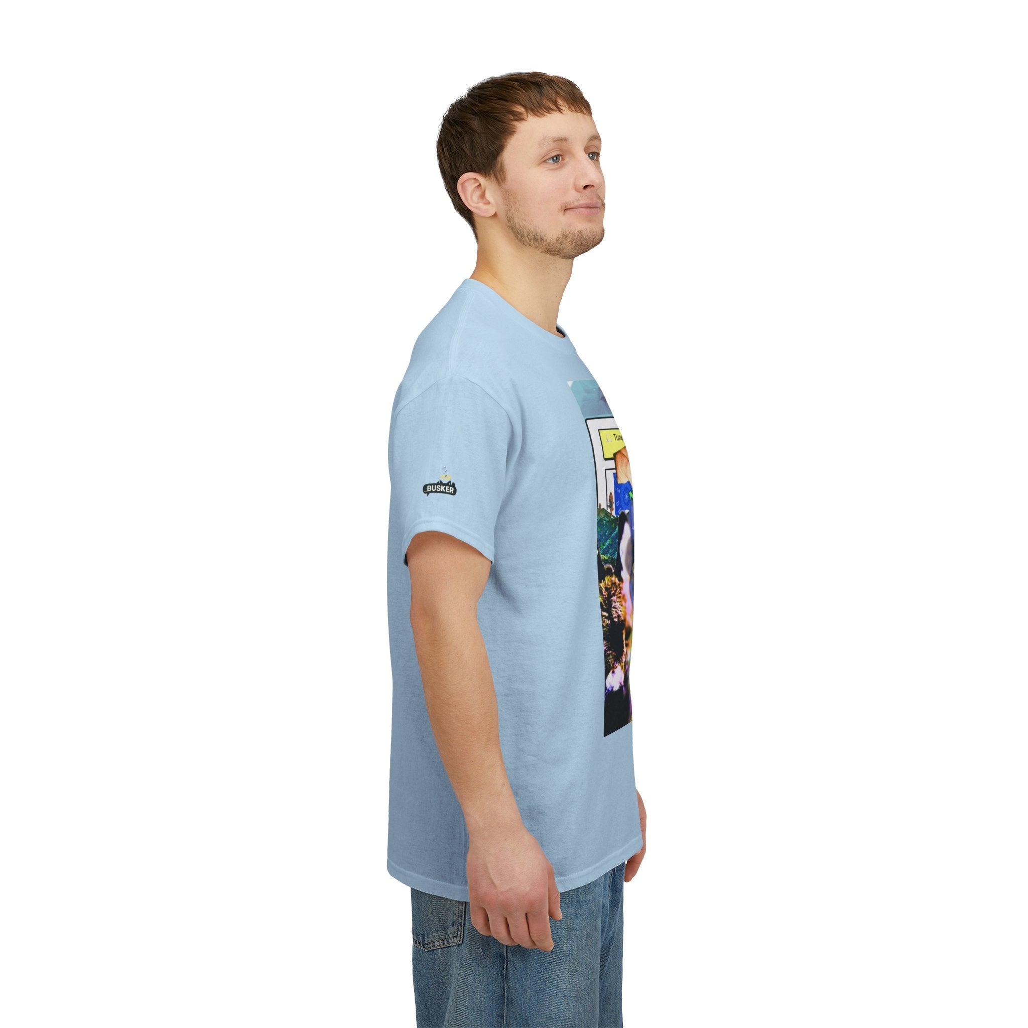 Cool Graphic Unisex Heavy Cotton Tee - 'Busker' Design