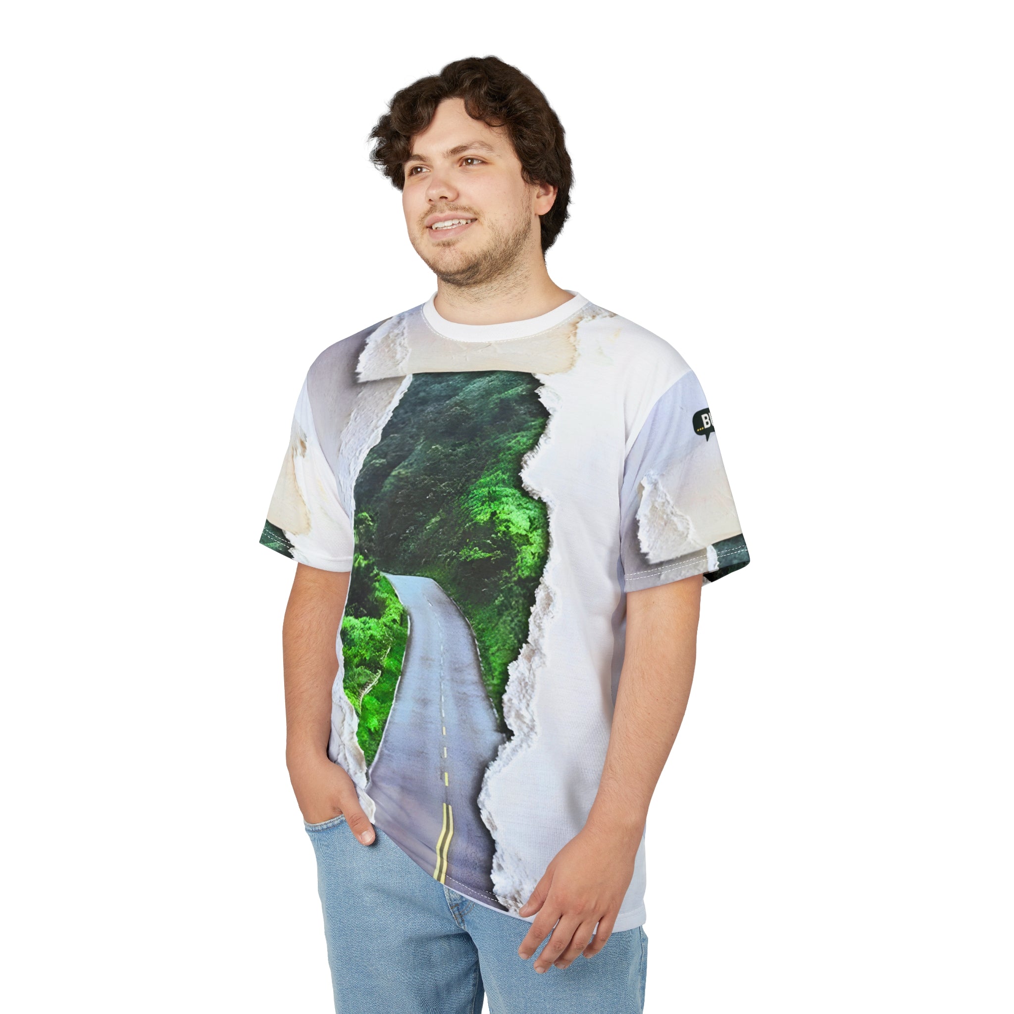 Scenic Road Unisex Tee, Nature Lover T-Shirt, Adventure Apparel, Travel Gift, Aesthetic Casual Wear