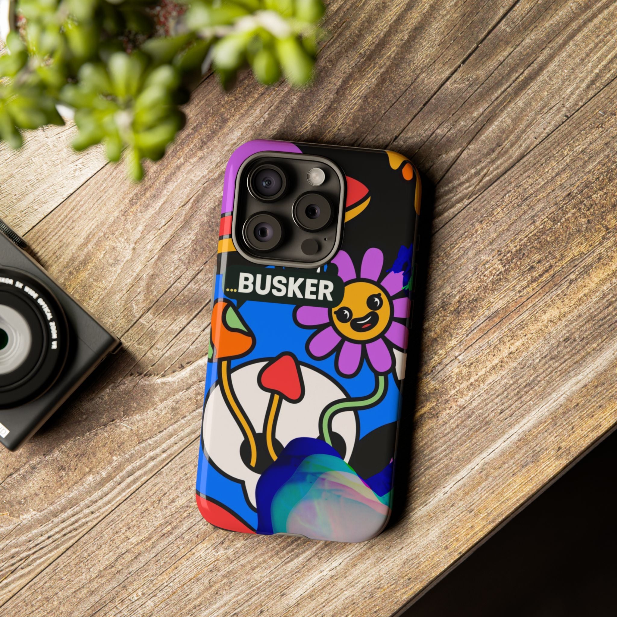 Colorful Phone Case, Cute Phone Accessories, Gift for Music Lovers, Fun Tech Gear, Unique Floral Design Case
