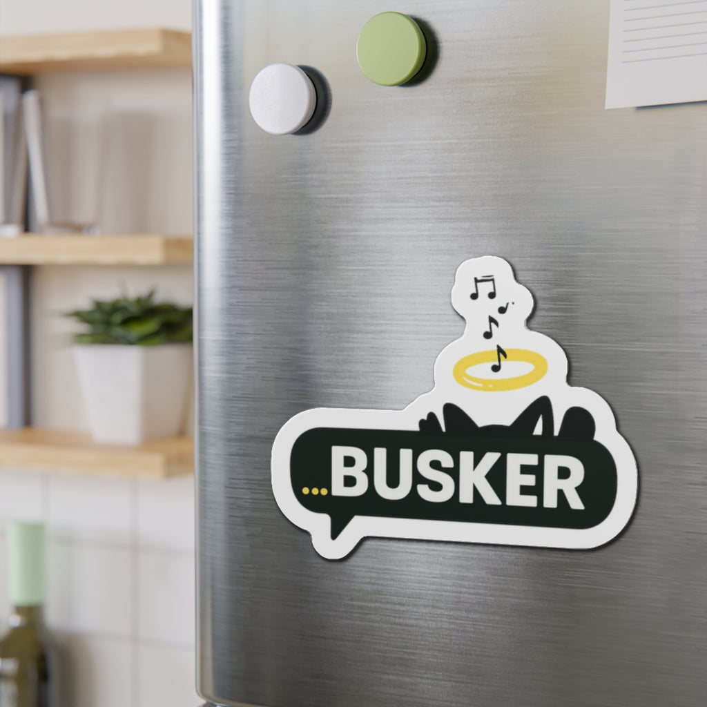 Busker Die-Cut Magnets, Cute Musician Fridge Decor, Gift for Music Lovers, Unique Home Accessories, Fun Kitchen Gift Ideas