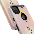 Cute Animal Phone Case, Tough Phone Cover for Pet Lovers, Gifts for Birthdays, Holidays, Music Lovers, Fun Tech Accessories