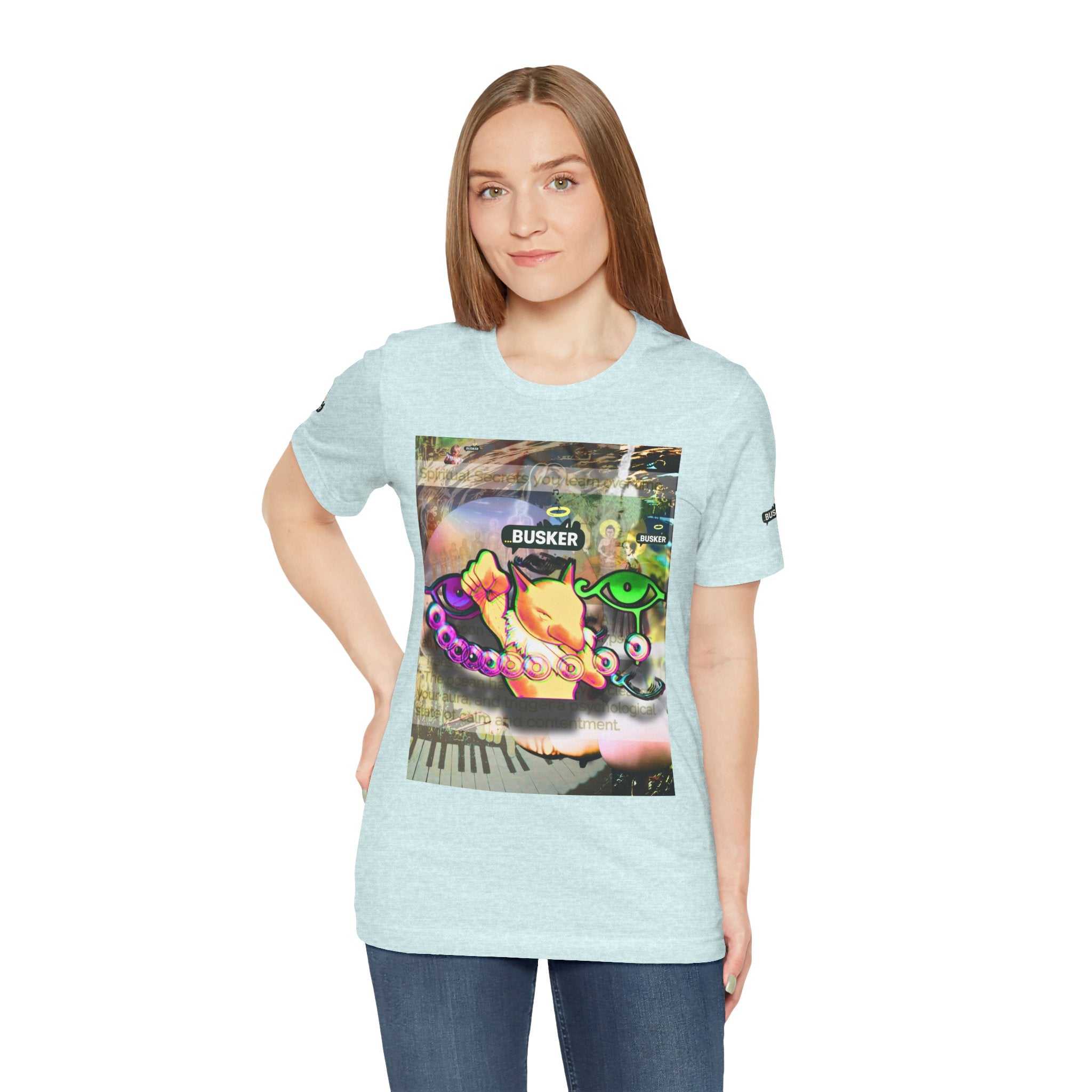 Vibrant Busker Art Tee for Creative Souls