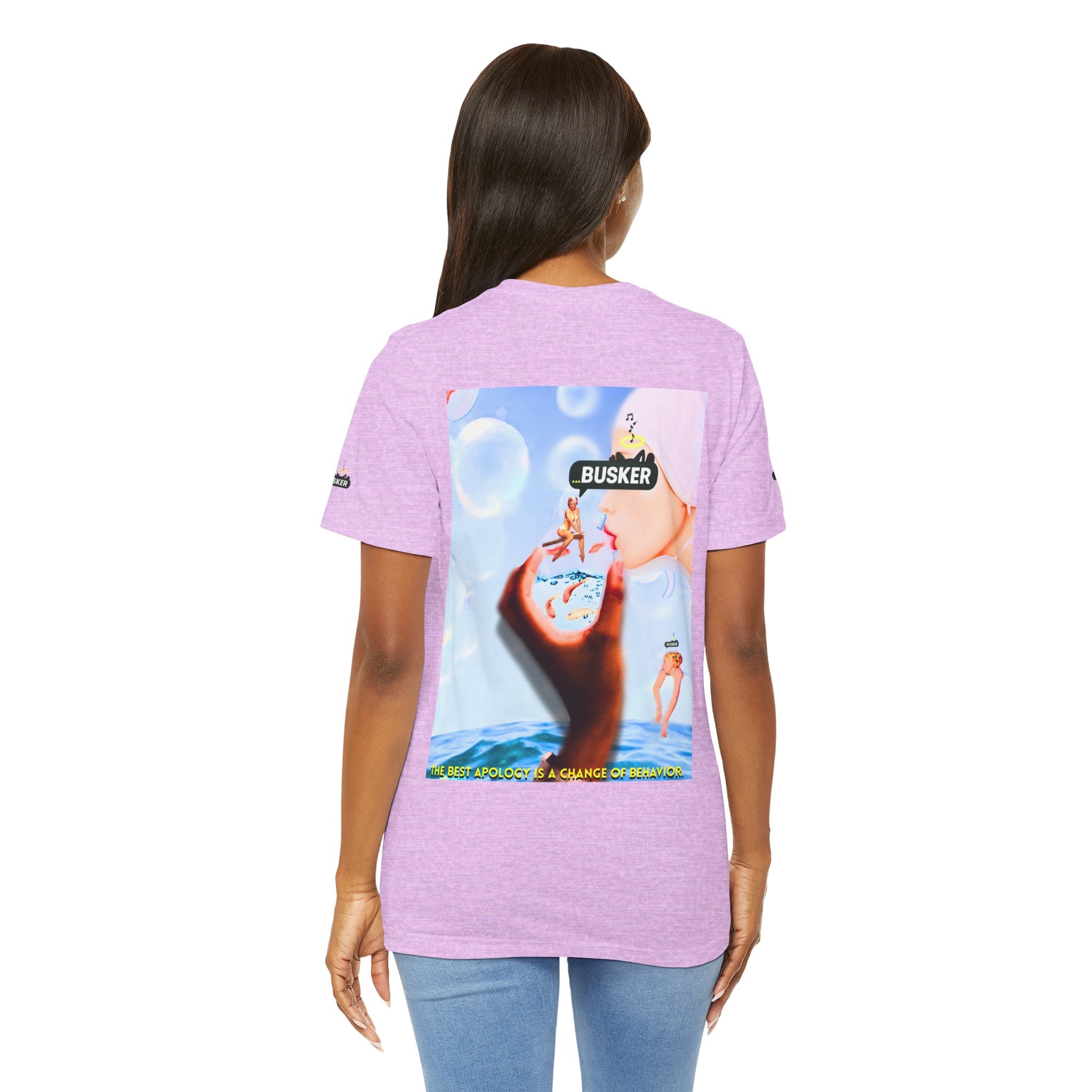 Busker Vibe Unisex Jersey Tee – Colorful Artistic Design for Summer Fun