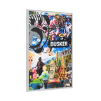 Busker Collage Matte Canvas Print — Framed Multi‑Color Wall Art
