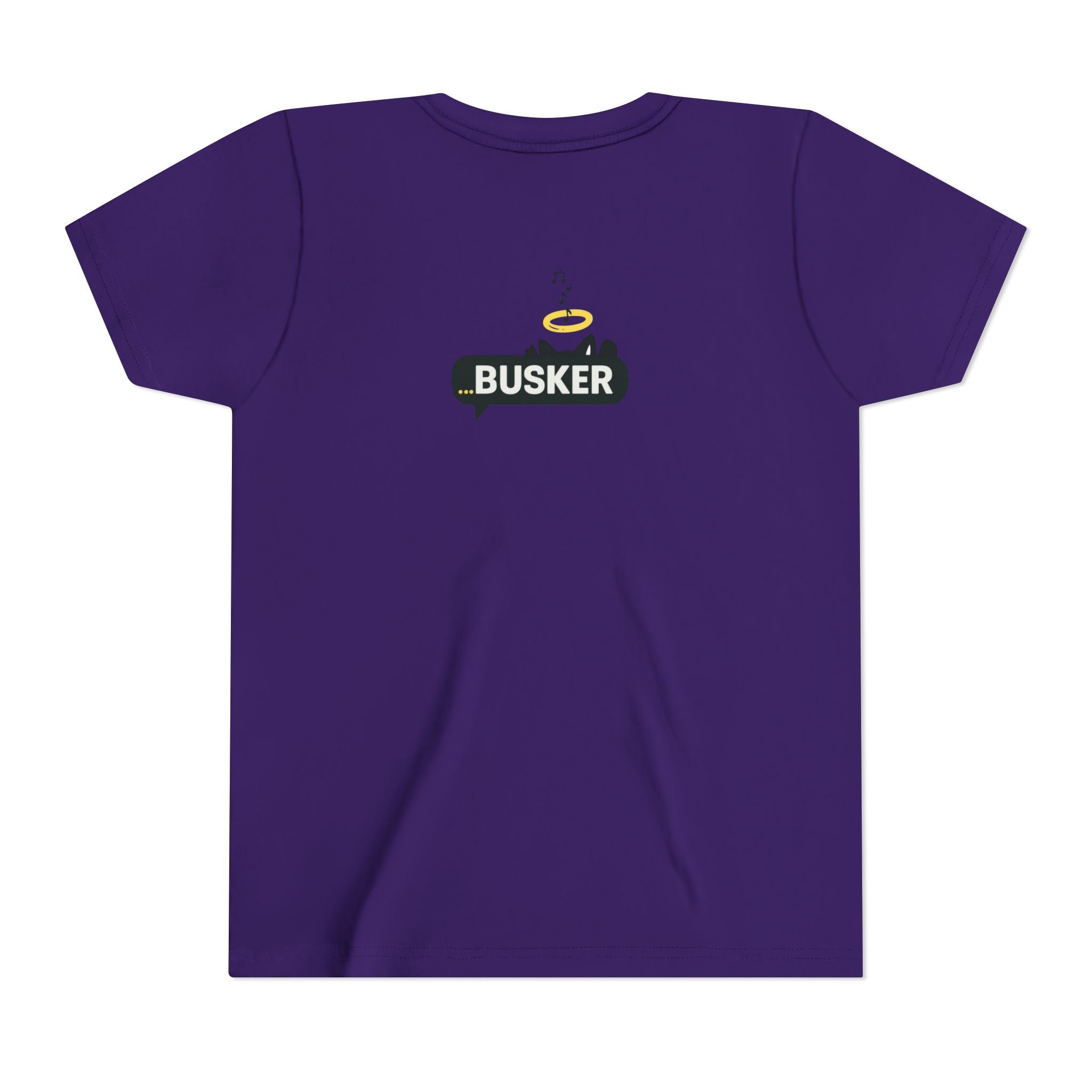 Youth Graphic Tee with Fun 'Busker' Design, Cool Summer Shirt, Gifts for Kids, Festival Attire, Trendy Youthwear