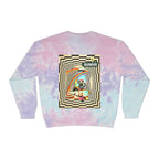 Retro Tie-Dye Sweatshirt with Rainbow Busker Design