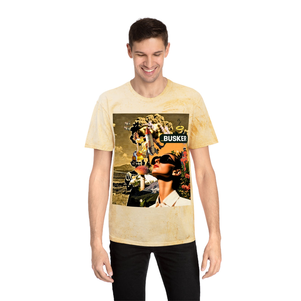 Vibrant Unisex Color Blast T-Shirt with 'BUSKER' Design