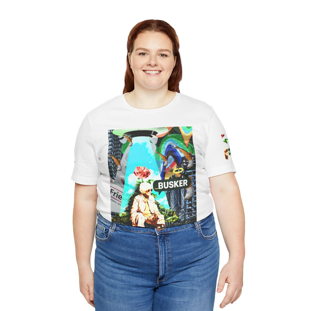 Street Art Busker Tee - Unisex Graphic Short Sleeve Shirt