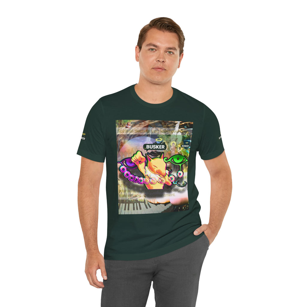 Vibrant Busker Art Tee for Creative Souls