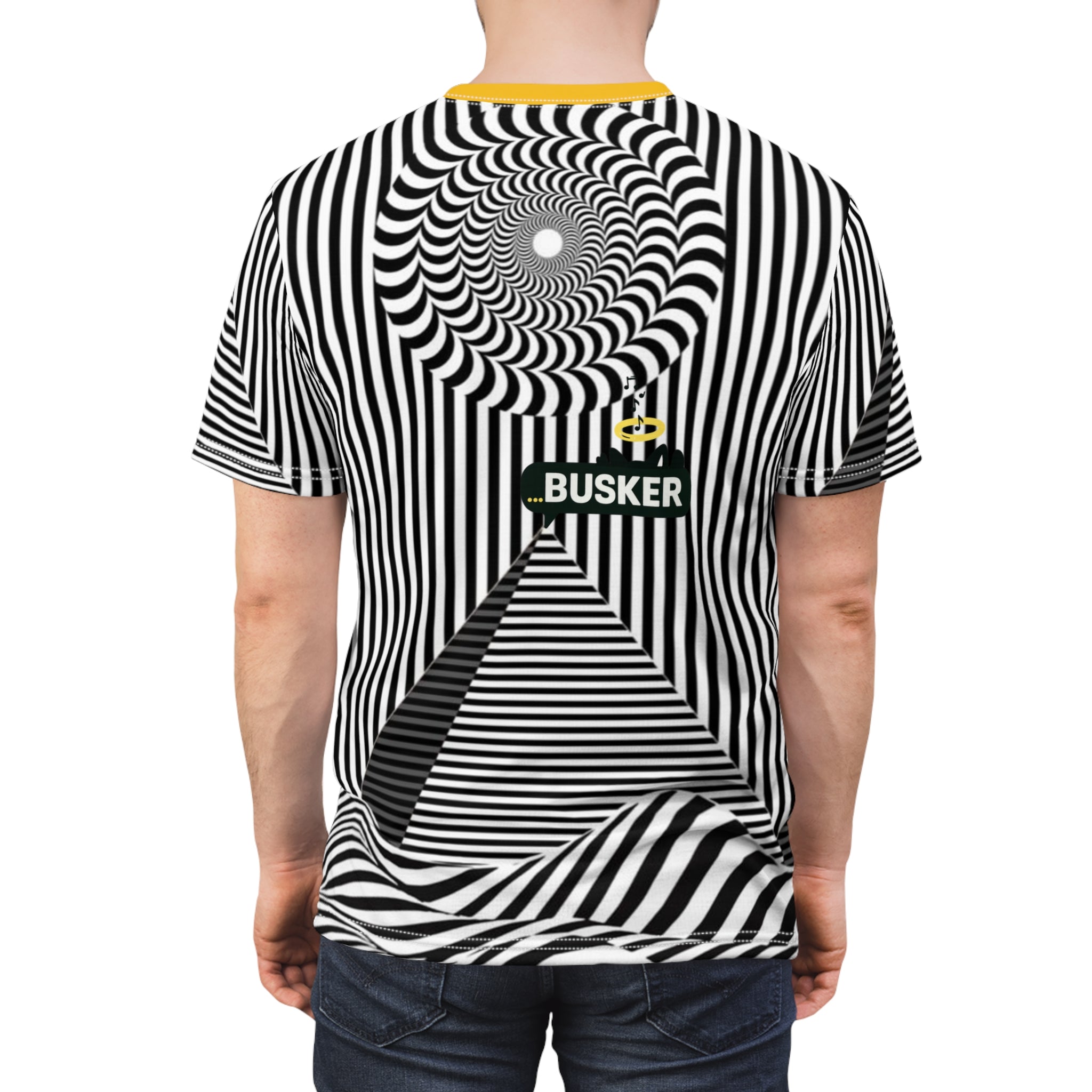 Psychedelic Unisex Cut & Sew Tee, Graphic Tee for Music Lovers, Unique Gift for Festivals, Trendy Streetwear, Perfect for Every Day