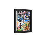 Busker Collage Matte Canvas Print — Framed Multi‑Color Wall Art