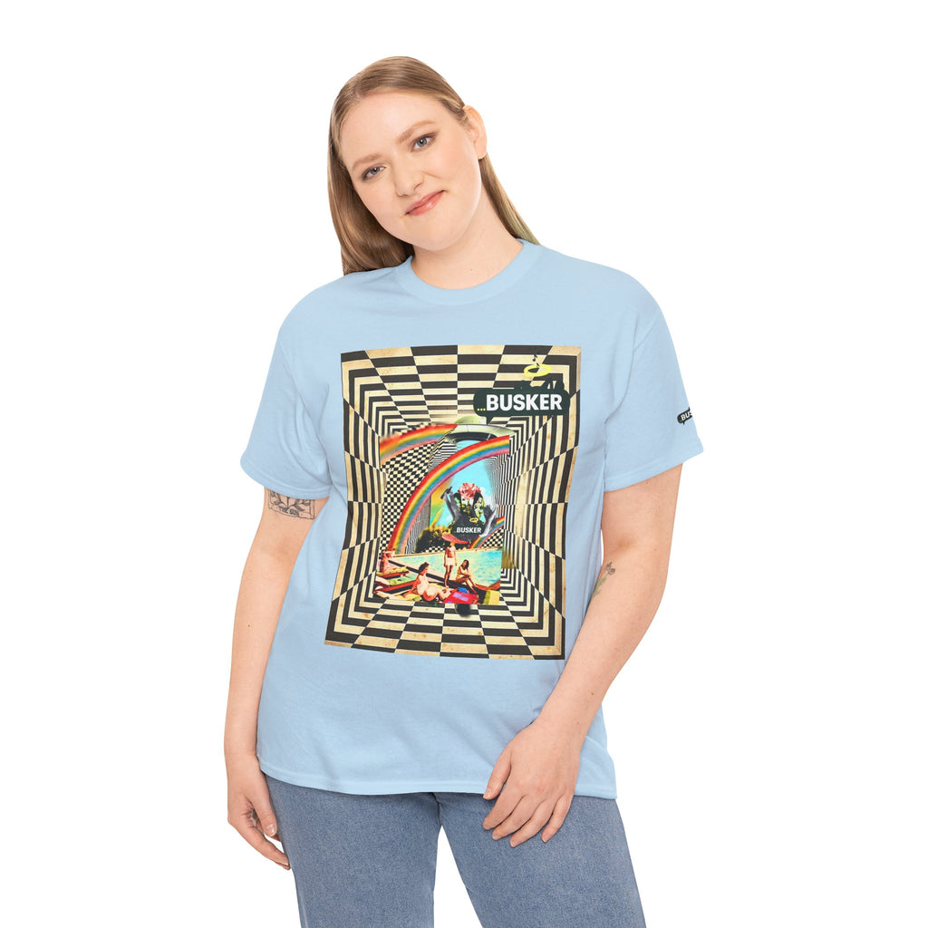 Retro Busker Graphic Tee - Unisex Heavy Cotton