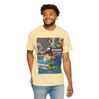 Vibrant Busker T-Shirt, Unisex Graphic Tee, Street Art Inspired Apparel, Casual Wear, Summer Festival Clothing