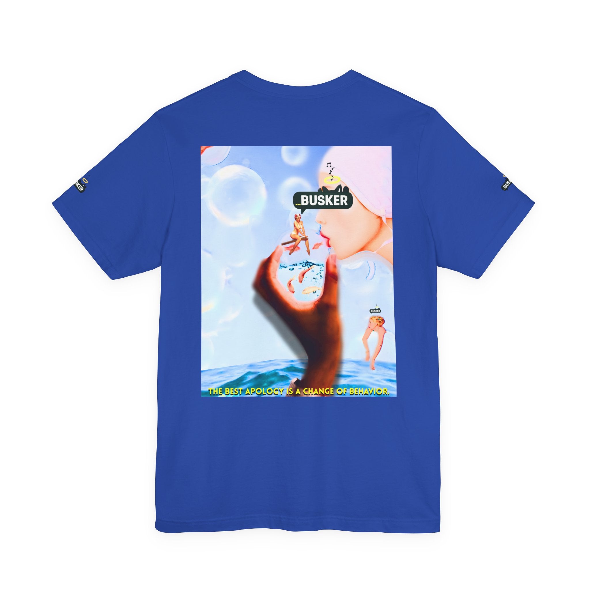 Busker Vibe Unisex Jersey Tee – Colorful Artistic Design for Summer Fun