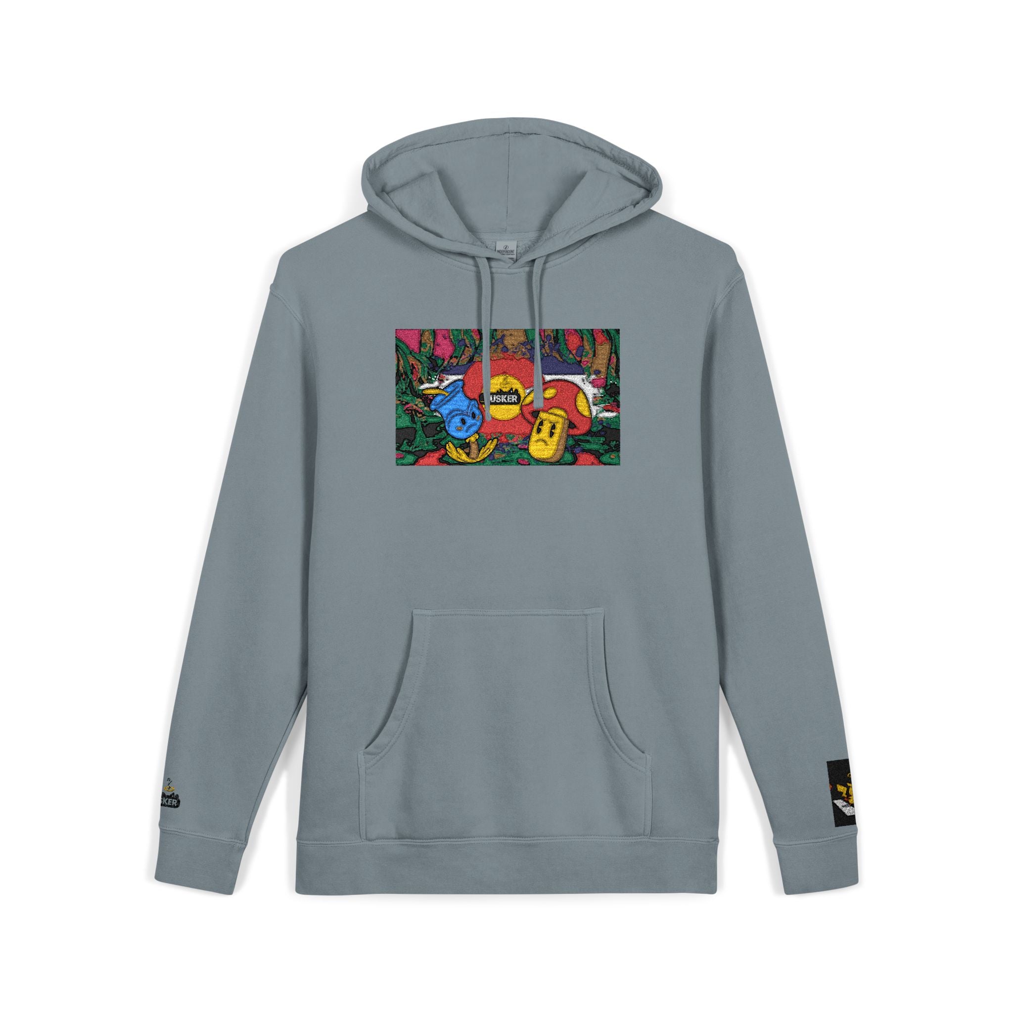 Vibrant Floral Embroidered Hoodie, Cozy Sweatshirt, Casual Wear, Unique Gift, Spring Fashion, Street Style