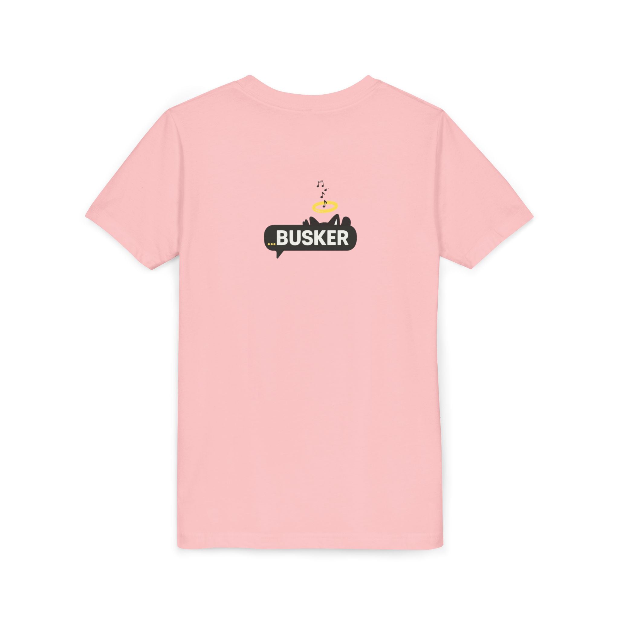 Busker Youth Short Sleeve Tee, Fun Summer Tee, Music Lover Gift, Kids Graphic T-Shirt, Festival Outfit, Creative Gift Idea