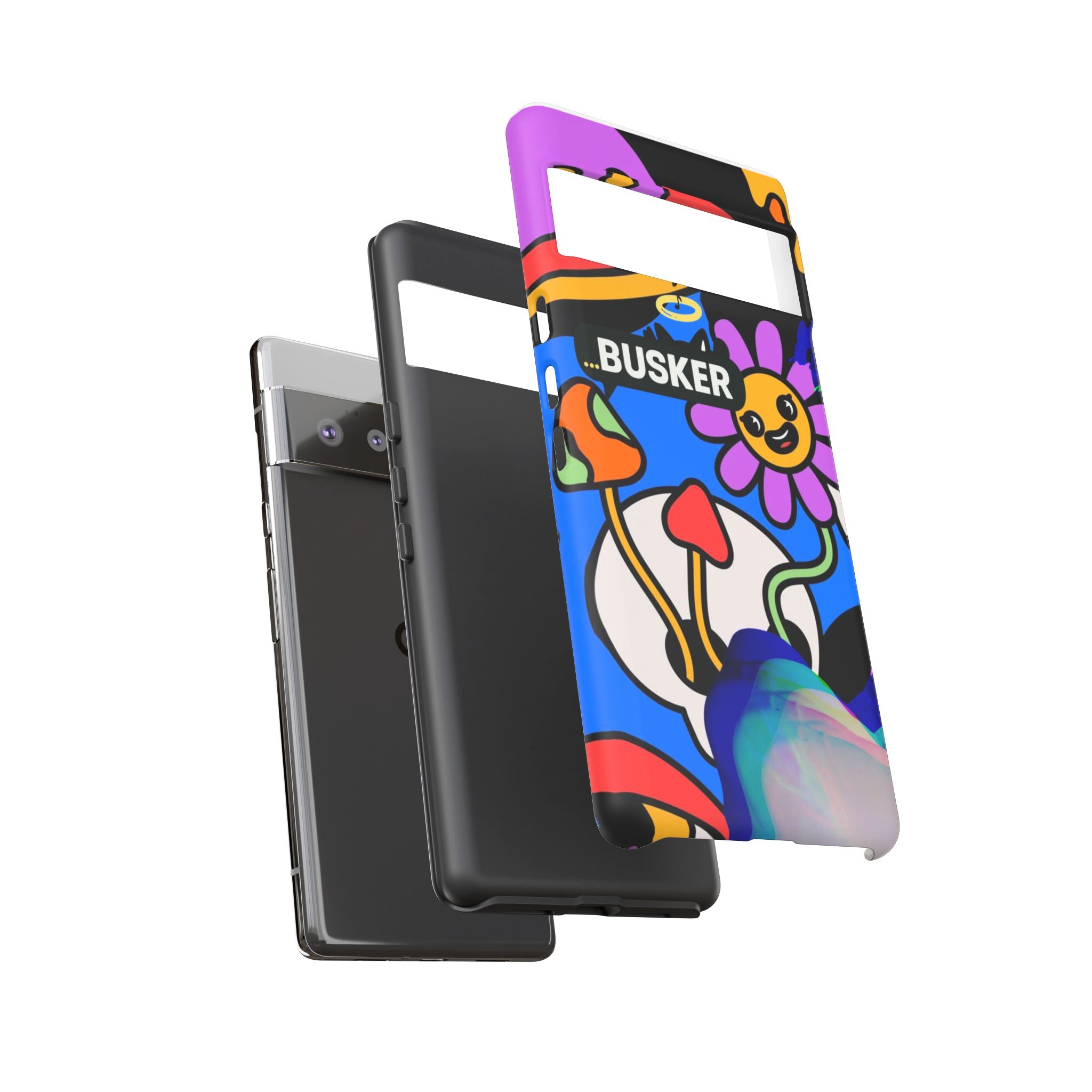 Colorful Phone Case, Cute Phone Accessories, Gift for Music Lovers, Fun Tech Gear, Unique Floral Design Case