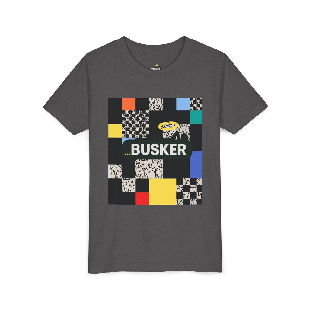 Colorful Youth Short Sleeve Tee - Perfect for Young Creators, Festivals, Birthdays, Casual Wear, Busker Themed Shirt