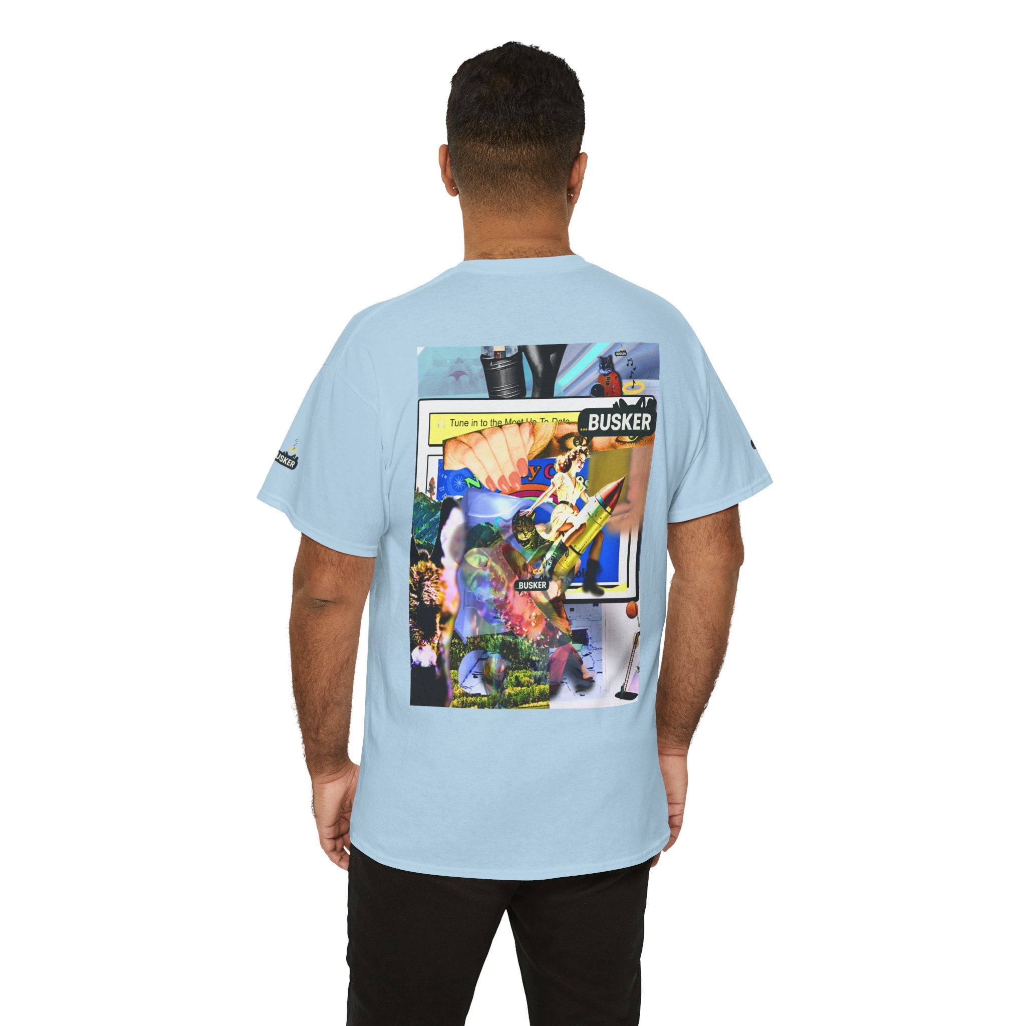 Cool Graphic Unisex Heavy Cotton Tee - 'Busker' Design