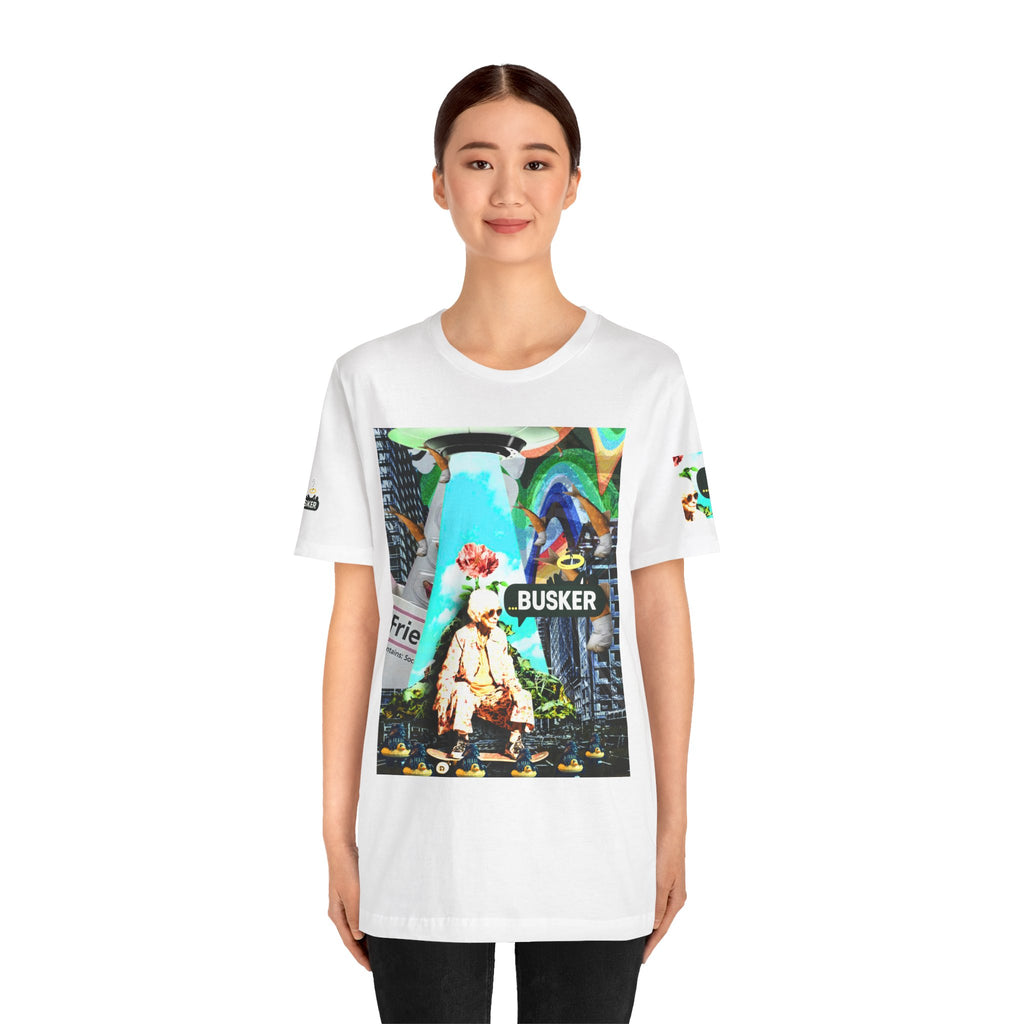 Street Art Busker Tee - Unisex Graphic Short Sleeve Shirt