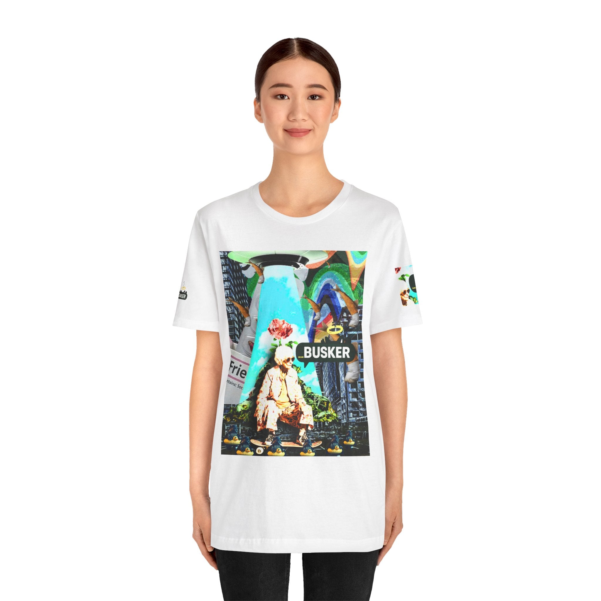 Street Art Busker Tee - Unisex Graphic Short Sleeve Shirt