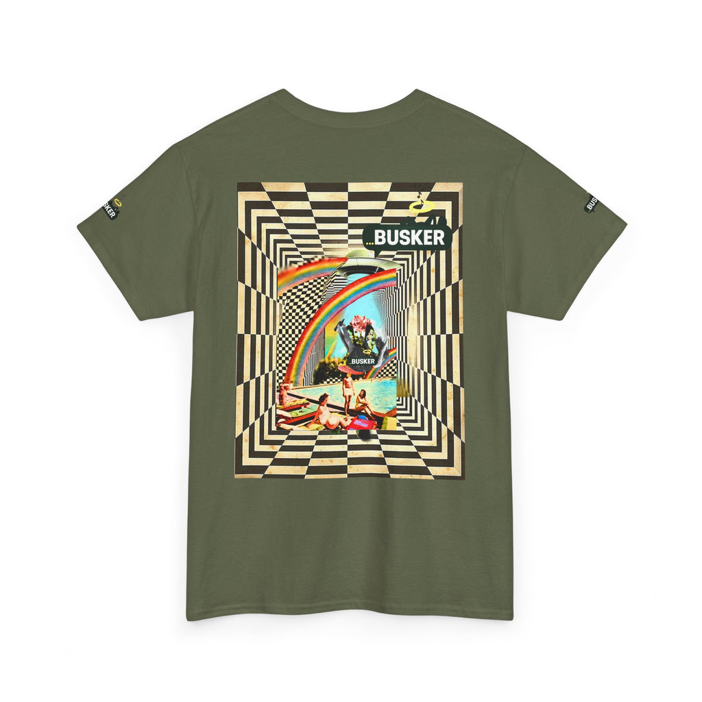 Retro Busker Graphic Tee - Unisex Heavy Cotton