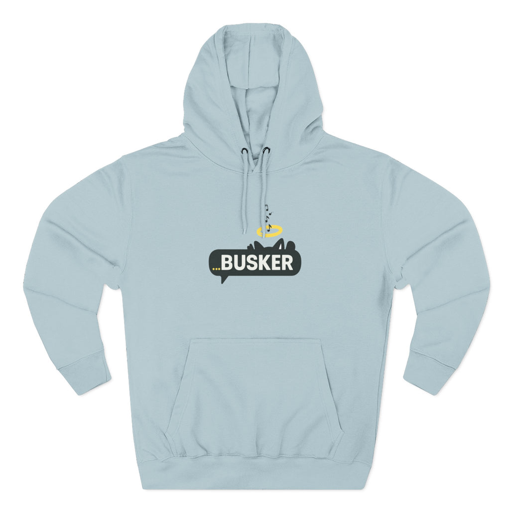 Busker Fleece Hoodie - Cozy Street Art Inspired Hoodie for Music Lovers, Casual Wear, Gift for Musicians, Concert Attire, Relaxed Fit