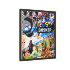 Busker Collage Matte Canvas Print — Framed Multi‑Color Wall Art