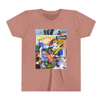 Colorful Youth Short Sleeve Tee - "Busker" Graphic Art Top