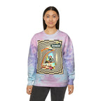 Retro Tie-Dye Sweatshirt with Rainbow Busker Design