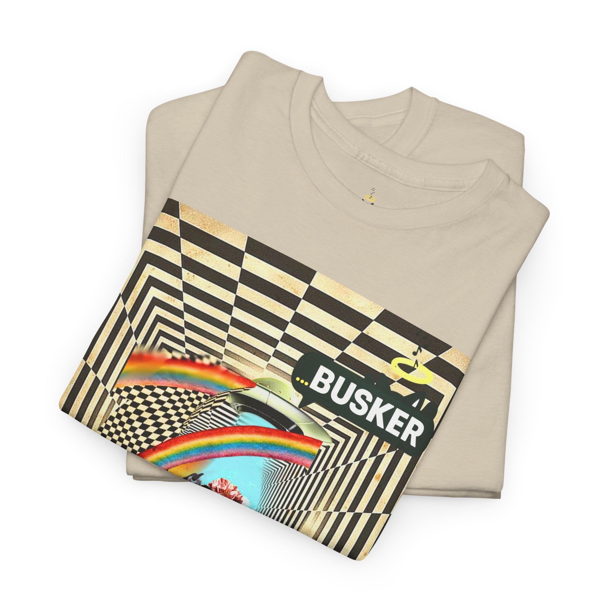 Retro Busker Graphic Tee - Unisex Heavy Cotton
