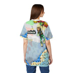 Colorful Unisex Cut & Sew Tee - 'BUSKER' Graphic Design for Creative Souls