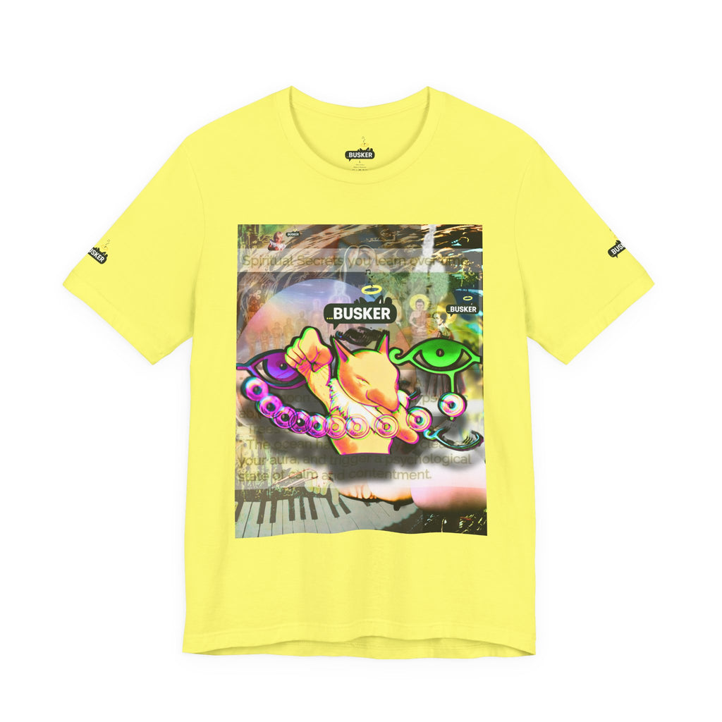 Vibrant Busker Art Tee for Creative Souls